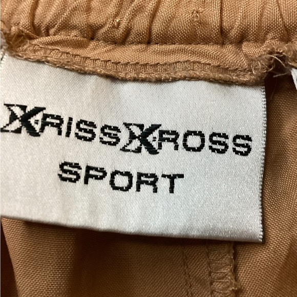 KrissKross Sport Vintage camel Silk Pants high Rise Size 10 - Picture 3 of 9